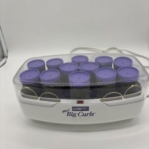 Conair More  Big Curls Heated Rollers EUC. Tested 12 Purple Rollers.